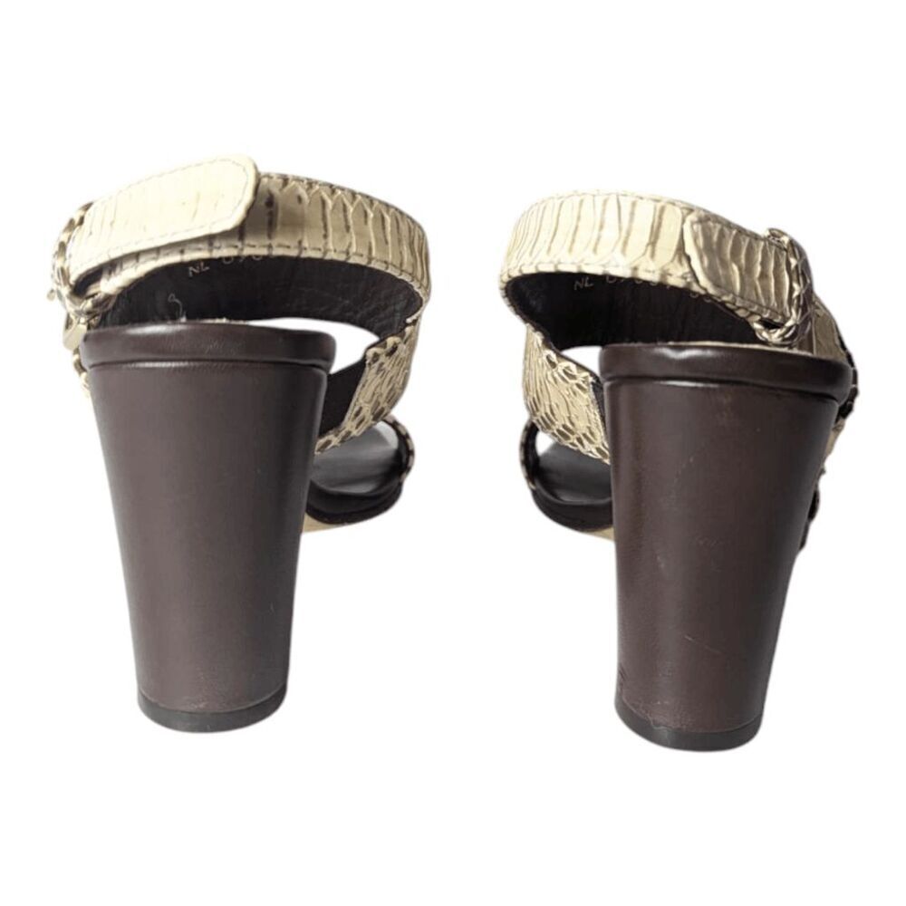 Stuart Weitzman Bander Roccia Mali Python Slingba… - image 5